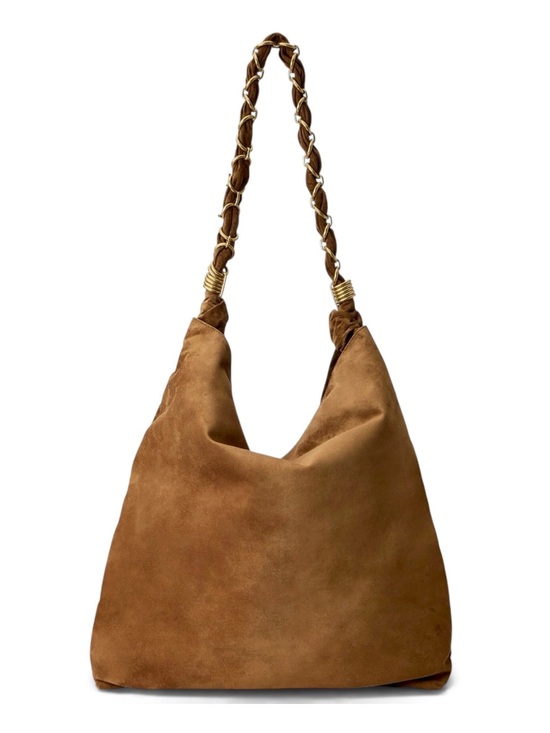 Saint Laurent Handbags - SAINT LAURENT Amalia YSL logo embellished suede leather shoulder bag